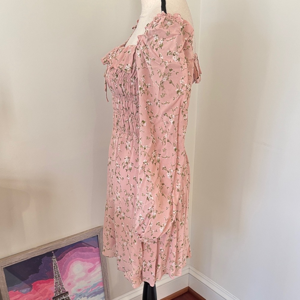 Reformation Floral Pink Dress Size 8 - Picture 5 of 8